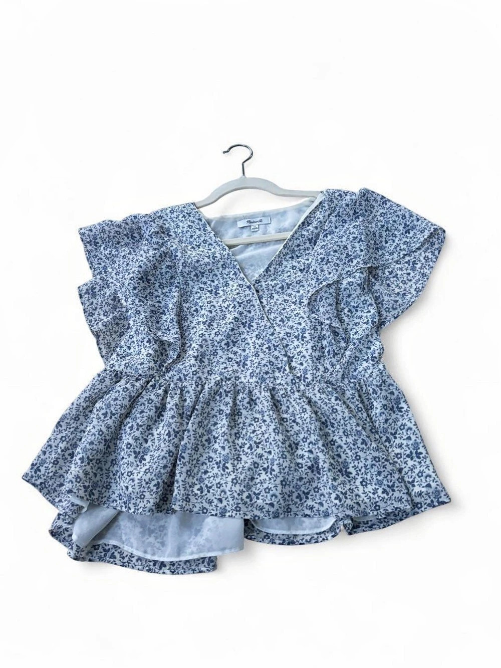 Madewell women’s Floral babydoll top Size XS Like New